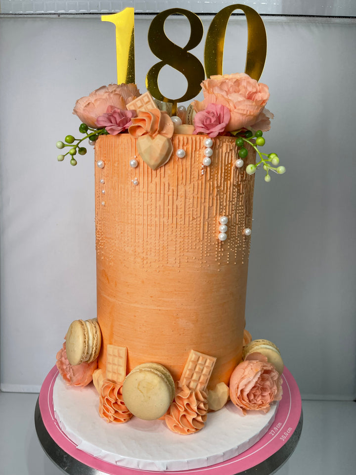 Tall elegant celebration cake