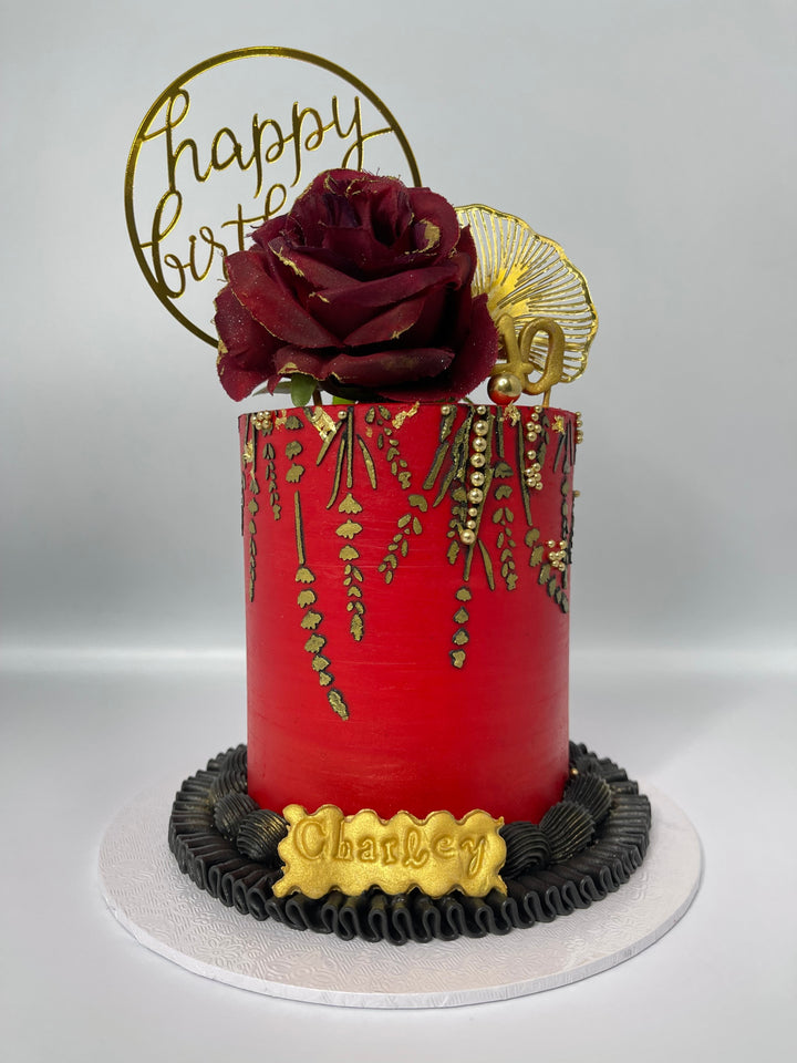 Her Personal Floral Celebration Cake